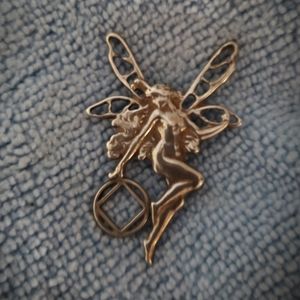 Narcotics Anonymous Sterling Silver  Fairy Pendant